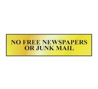 Scan No Free Newspapers Or Junk Mail Sign Scan Multicolor