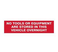 Scan No Tools Stored In Vehicle Overnight - 2 Signs 300 X 200mm Multi Colour (200 X 300mm)