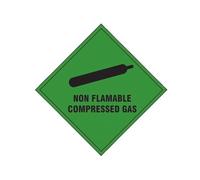 Scan Non Flammable Compressed Gas - Self Adhesive Vinyl Sign 100 X 100mm Multi Colour (100 X 100mm)