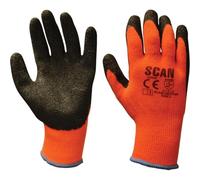 Scan Orange Knitshell Thermal Work Gloves L Pack of 3
