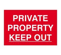 Scan Private Property Keep Out - Pvc Sign 300 X 200mm Multi Colour (200 X 300mm)