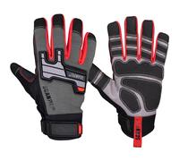 Scan Pro Mechanics Gloves - Protective Work Gloves with Reinforced Grip Palm, Anti-Impact Knuckle Protection, Synthetic Leather, Flexible Spandex & Adjustable Fit, EN388 Rated - Size L (9)