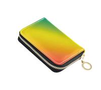 Scan Proof Women's Wallet Small Credit Card Protector RFID Blocking Rainbow Color Blurred Lines Copy Spacebanner Zipper Wallet with Coin Pocket