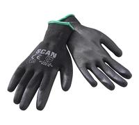 Scan PU Dipped Gloves Black L Pack of 5