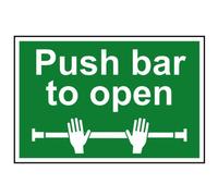 Scan Push Bar To Open - Pvc Sign 300 X 200mm Multi Colour (200 X 300mm)