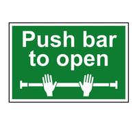 Scan Push Bar To Open - Pvc Sign 300 X 200mm Scan Multicolor