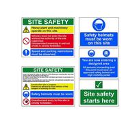 Scan Pvc Construction Site Pack (5 Signs) Multi Colour (One Size)