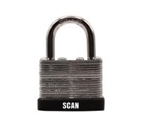 SCAN SCAPLLAM40KA Steel Padlock, Silver