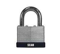 SCAN SCAPLLAM50 Steel Padlock, Silver