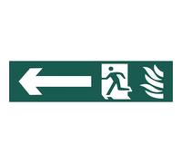 Scan 5201 Running Man Arrow Left - Pvc Sign 200 X 50Mm
