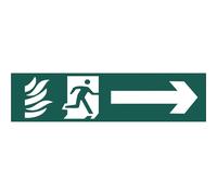 Scan Running Man Arrow Right Sign