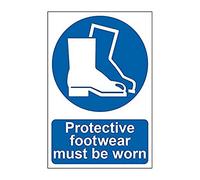 Scan 0016 Protective Footwear Must Be Worn - Pvc Sign 200 X 300Mm