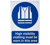 Scan Safety Sign SCA0022 - Self-Adhesive PVC Hi-Vis Jackets Must Be Worn - 200x300mm White