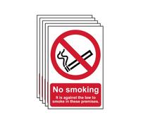 Scan No Smoking It Is Against The Law To Smoke On These Premises Sign 200mm 300mm Standard