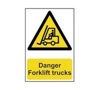 Scan 0954 Danger Forklift Trucks - Pvc Sign 200 X 300Mm