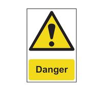 Scan SCA1301 Self adhesive PVC sign - Danger - White, 200 x 300mm