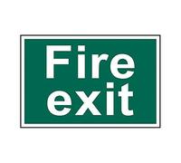 Scan PVC Safety Sign – Fire Exit (Text Only) – Self-Adhesive Semi-Rigid 300 x 200 mm Standard