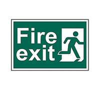 Scan SCA1507 Self adhesive PVC sign - Fire exit - man running right - 300 x 200mm
