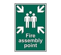 Scan PVC Sign SCA1541 - Fire Assembly Point - Self-adhesive - 200 x 300 mm