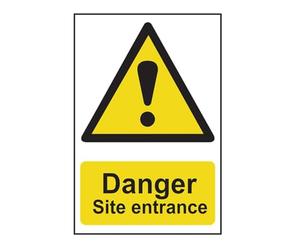 Scan SCA4102 Self adhesive PVC sign - Danger Site entrance - 400 x 600mm