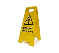 Scan Heavy-Duty A-Board Sign SCA4710 - Men At Work - Yellow