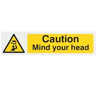 Scan Caution Mind Your Head - PVC Sign 200 x 50mm SCA5110