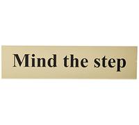 Scan 6029 Mind The Step - Polished Brass Effect 200 X 50Mm