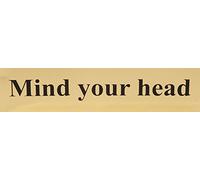 Scan 6030 Mind Your Head - Polished Brass Effect 200 X 50Mm
