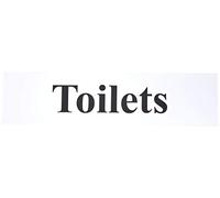 Scan Chrome Effect Toilet Sign 200mm 50mm Standard