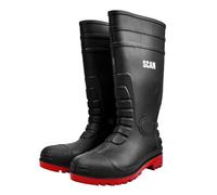 Scan W-6038 BLACK Safety Wellingtons Uk 8 Eur 42