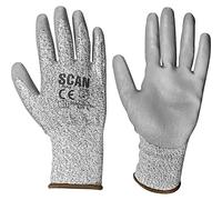 Scan SCAGLOCUT3XL Grey PU Coated Cut Resistant Cut 3 Gloves - Size 10 XL