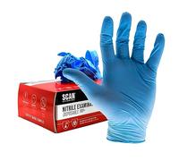 Scan SCAGLODNM Nitrile Gloves Disposable Blue Medium 100 Pack