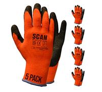 SCAGLOKSTH5M Knitshell Thermal Latex Coated Gloves - Orange - Size 8 (5 Pairs)
