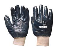 Scan SCAGLONIT Nitrile Knitwrist Heavy-Duty Gloves - Blue