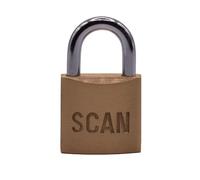 Scan Brass Padlock SCAPLB25, Self-Locking, 25mm, 3 Keys