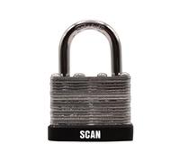 SCAN SCAPLLAM40KA Steel Padlock, Silver