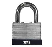 SCAN SCAPLLAM50 Steel Padlock, Silver