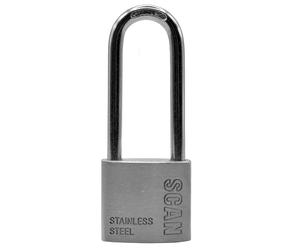 SCAN SCAPLSS38LS Stainless Steel Padlock, Silver