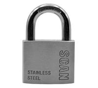 SCAN SCAPLSS50 Stainless Steel Padlock, Silver