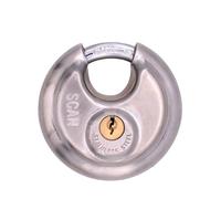 Scan Stainless Steel Disk Padlock SCAPLSS80DIS – 80mm, Silver
