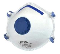 Scan DTC3M-F-10 Moulded Disposable Mask Valved Ffp2 Protection (Pack 10)