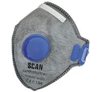 Scan DAC4X-FD-3 Fold Flat Disposable Odour Mask Valved Ffp2 Protection (Pack 3)