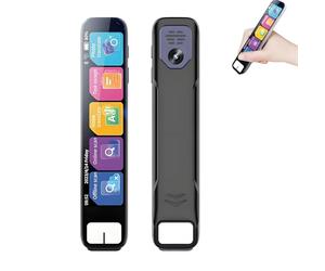 Scan Sense Pen, ScanSense AI Smart Pen, Instant AI Answers for Math, History & More Offline Translation (60+ Languages), Camera, Bluetooth, Music & File Storage(Black)