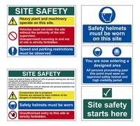Scan Sign Construction Site Pack of 5