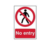 Scan Sign: No Entry Multi Colour (200 X 300mm)