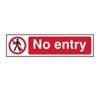 Scan Sign: No Entry Multi Colour (200 X 50mm)