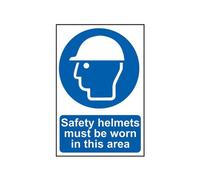 Scan Sign: Safety Helmets Must Be Worn Multi Colour (200 X 300mm)