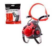 Scan Sm7501 Twin Half Mask Respirator Scapperespmo + X2 P3 Filters Scappefcp3Gf