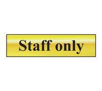 Scan Staff Only - Polished Brass Effect 200 X 50mm in Yellow Scan Yellow