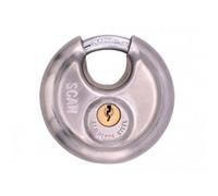 Scan Stainless Steel Disk Type Padlock Multi Colour (80mm)